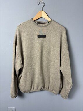 Authentic ESSENTIALS Fear of God Unisex XS Crewneck Logo Sweatshirt in Seal